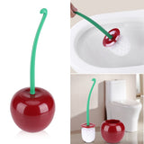 Cherry - Shape Cleaning Toliet Brush Holder Standing Set Lavatory Bathroom Tool V1294-YM0722-JY02067