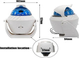 Marine Compass with mounting bracket, waterproof compass bulb, for boats and campers, rotatable V1189-LC-QP-00702