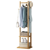 Versatile Strong Bamboo Clothes Hanger Rod Stand Scarf Hat Holder Storage Shelf V767-JJ-ZY212-V1
