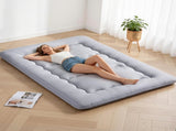 Giselle Bedding 10cm Japanese Floor Mattress Foldable Futon Mattress Washable Cover Straps FM-FUTON-135-10-GY