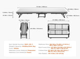 Rollaway Bed, 96.5 cm x 190 cm Folding Bed with 10 cm Mattress, Twin Size Foldable Bed with Sturdy V952-ZDC38YC4INCHYORRBV0