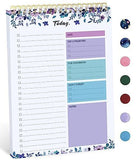 6Pack To Do List Notepad, Undated Daily Planner for Work and Goal Setting Greenery Sway, 52 Sheets, V1107-121-62481-PUR-6PACK