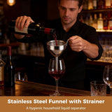 2 Sets Stainless Steel Funnel with Strainer, Wine Strainer, Liquid Separator, Detachable V1369-AZ3-W-08836