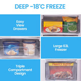 GECKO 160L Upright Portable Fridge / Freezer, 12V/24V for Motorhome, Tiny Home, Off-grid and V219-CMPFRUGK16KA