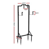 Green Fingers Garden Hose Holder Metal Portable Freestanding Hose Stand 4 Spikes Black HR-WA-HOLD-BK