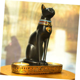 Egyptian Pharaoh Candlestick Cat Candle Holder Sculptures Animal Figurines Cat Egyptian V1370-AZ4-07163