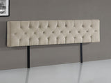 Linen Fabric King Bed Deluxe Headboard Bedhead - Beige V63-821483