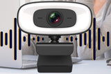 4K Webcam with Ring Light Built in Microphone and Tripod for Video Conferencing V1263-JX-6384