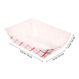 200pcs Checkered Paper Food Tray for Casual Times Multi Leak Prevention Retro Charm V1369-AZ3-W-18573