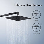 ShowerHead: Palila: Shower head - Square 200mm - Matt Black V227-7050263002493