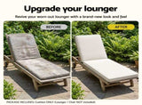 Gardeon Outdoor Chaise Lounge Cushion Lounge Chair Pad Sunbed Mattress Beige OLC-LOUNGE-S-BE
