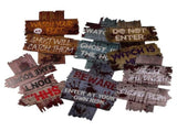 Lawn Decor Glass Fiber 6 Signs 15.7 In Stakes V1369-AZ3-W-15976