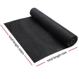 Instahut 90% Shade Cloth 3.66x10m Shadecloth Sail Heavy Duty Black SH-CL-366X100-195-BK