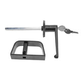 A Set of Shed Door Lock Kit,5-1/2 Shed Lock Barn Door Lock,Shed Door Handle with Lock,Durable and V1192-AZ-W-17532