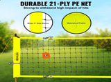 Outdoor Portable Volleyball Net System, Adjustable Height Steel Poles, Professional Volleyball Set V952-PQWTZ323YCGGGY3MUV0