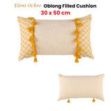 Accessorize Eleni Ochre Rectangular Filled Cushion 30cm x 50cm V442-HIN-CUSHION-ELENI-OCHRE-RE