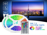 LED Strip Lights 32.8ft. RGB 300 LEDs Lights with 44 Keys IR Remote 20 Colors 6 DIY 8 Preset V1294-YM0901-H38726US