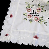 Anya Flowers White Embroidered Cutout Rectangular Tablecloth 152 x 228 cm V442-UGG-TABLEC-ANYA228-WHITE-RE