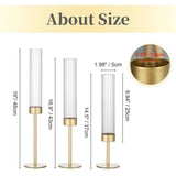 Candle Holders Brass Candlestick Holders Set of 3 Tall Taper Candle Holders for Candlesticks Candle V1370-AZ4-16630