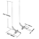 Boat Trailer Guide, 1219.2mm Adjustable Design Trailer Guide Poles, 2PCS High-Hardness Steel Trailer V952-CTCDGDLX48YCKI0L1V0