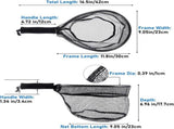 Fly Fishing Net with EVA Handle, Ice Landing Nets CNC Aluminum Alloy Frame, Rubber Coated Mesh Trout V1259-DP01-A-1464