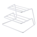 Multi Layer Iron Dish Rack for Kitchen Countertop Storage White V1192-AZ-W-32437