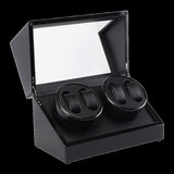 Automatic Quad Watch Winder Wood Display Box Case Motor Rotation Storage V63-827071