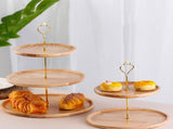 Fruit Plate Wood Natural Textured Simple Elegant Strong Durable Food Tray Cake Fruit Serving Tray V1294-YM0512-3118220292012