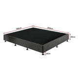 Palermo King Ensemble Bed Base Platinum Graphite Linen Fabric V63-823241