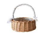 Woven Flower Basket with Handle Woven Rattan Flower Storage Basket for Home Wedding Birthday M V1294-YM0901-210219HT04-2