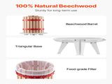 1.6 Gal/6L Fruit Wine Press, Solid Wood Basket with 8 Blocks, Heavy Duty Manual Juice Maker, Cider V952-GJYZJLSSM6LB7BMXAV0