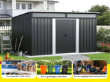 Giantz Garden Shed Outdoor Storage 2.60x1.95M Tool Sheds Workshop House Shelter SHED-FLAT-6X9-ABC