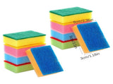 Non Scratch Kitchen Cleaning Sponges, Multicolor Reusable Scrub Pads, For Dishes Pots Counter V1369-AZ3-W-15191