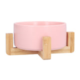 Fruit Salad Dessert Bowl Ceramic Bowl with Frame Big and Round Easy to Clean and Safe for FamilyPink V1294-YM0714-3118210285711