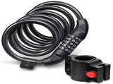 Bike Lock Cable ,Heavy Duty 5-Digit Self Coiling Resettable Combination Code,Bicycle Chain V1192-AZ-W-31904