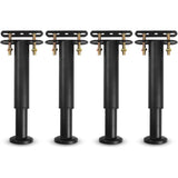 4 Pcs Foot of Bed Black, Sofa Foot, Armoire of Sommier of Bed Liaison MeTal ReGlables in MeTal V1237-MS-626-405