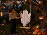 Halloween Decorations Outdoor - 5 FT Large Hanging Swing Ghost Halloween Decor, Spooky Decor for V1192-AZ-W-26450