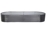 Green Fingers 3 Pcs Raised Garden Bed Kit Oval Galvanized Steel Planter Boxes 160x80x42cm, Heavy GARDEN-OVAL-1608042X3