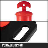 6Pack Traffic Delineator Posts 44 Inch Height, PE Delineator Cones Post Kit 10 inch Reflective Band, V952-JSZ6PTXJSZZH00001V0