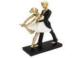 Romantic Couple Dancing Sculpture Decoration Resin Elegant Couple Ballet Dancer Statue Figurine V1294-YM0706-3115230054811