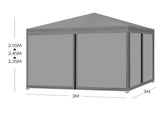 Mountview Gazebo 3x3m Pop Up Marquee Grey UA0144-GY