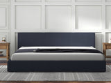Milano Luxury Gas Lift Bed with Headboard - Charcoal No.35 - Queen ABM-10002027