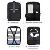 Anti-Theft Hard Shell Backpack For Men With Alloy Frame - Gray PRL-6047432060DBT