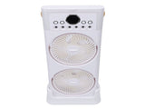 Dual Fan Mist Cooling Fan with Humidifier 6 Nozzles 360 Degree Adjustable Low Sound USB C Portable V1294-YM0901-3113260000511