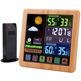 Wireless Weather Clock, Multifunctional Color Screen Clock, Home Touchscreen Thermometer and V1237-ZY-715-154