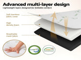 Giselle Foldable Mattress Folding Foam Mattresses Bamboo Double FOAM-MFM-RAFA-BAM-BK-D
