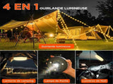 2-Piece Camping Light String 10 M - Warm Lights and Colored Light - Camping Lighting String - Light V1188-MS101-02690-1