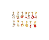 Non-woven Hanging Christmas Advent Charm Calendar Bag-Gold Bracelet V1263-JX-1349