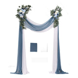 VEVOR Artificial Wedding Arch Flowers Kit Blue With 2 Pcs Flowers 2 Pcs Drapes V952-HLGMHTJ4JTLS5XC9FV0