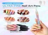 Purple 0.7mm Nail Art Doodle Pen 12 Sticks- Single Color Acrylic Marker for Nail Design, No-Bake V888-ELOSUNG28413